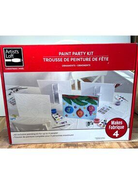 Artists Loft Paint Party Kit For Christmas Canvas Designs All-Inclusive